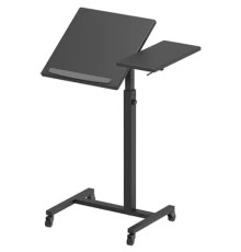 Kromax OMEGA-10 black,Стол-трансформер для ноутбука, проектора на колёсах, max 15 кг.