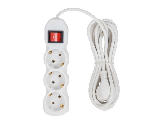 [Бытовые удлинители] Сетевой фильтр СТАРТ  С/УД-Ф S 3x5-ZV, белый, серия BASIC