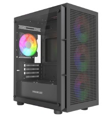 Powercase Mistral Micro EM17, Tempered Glass, 4x120mm ARGB PWM fan, чёрный, mATX  (CMMEM17B-A4)