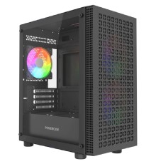 Powercase Mistral Micro EM18, Tempered Glass, 2x140mm + 1x120mm ARGB PWM fan, чёрный, mATX  (CMMEM18B-A3)