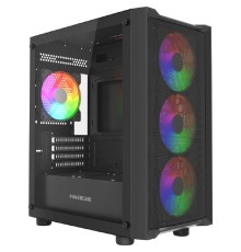 Powercase Mistral Micro EM19, Tempered Glass, 4x120mm ARGB PWM fan, чёрный, mATX  (CMMEM19B-A4)