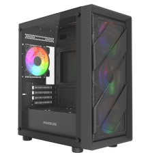 Powercase Mistral Micro EM21, Tempered Glass, 4x120mm FRGB fan, чёрный, mATX  (CMMEM21B-L4)