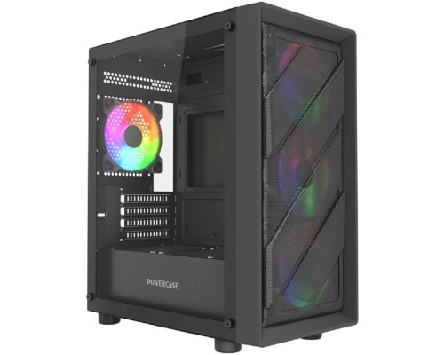 [Корпус] Powercase Mistral Micro EM21, Tempered Glass, 4x120mm FRGB fan, чёрный, mATX  (CMMEM21B-L4)
