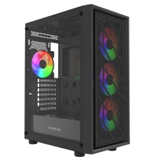 Powercase Mistral EA16, Tempered Glass, 4x 120mm FRGB Fan, чёрный, ATX  (CMAEA16-L4)