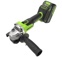 Greenworks Углошлифовальная машина аккумуляторная AG590, 24V, б/щет, 125 мм, 8500 об/мин, Anti-Kickback,1х4Ач,ЗУ,кор [3201007CUB]