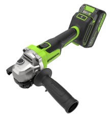 Greenworks Углошлифовальная машина аккумуляторная AG590, 24V, б/щет, 125 мм, 8500 об/мин, Anti-Kickback,1х4Ач,ЗУ,кор [3201007CUB]