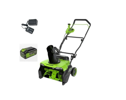 [Снегоуборочная техника] Greenworks GD40STX2 Снегоуборщик аккумуляторный, 40V, 51 см, с 1хАКБ 5 Ач и ЗУ [2603407UG]