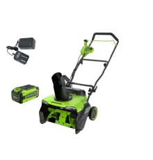Greenworks GD40STX2 Снегоуборщик аккумуляторный, 40V, 51 см, с 1хАКБ 8 Ач и ЗУ [2603407UH]