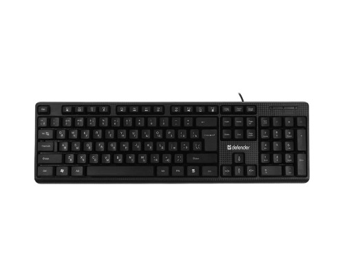 [Клавиатура] Defender Клавиатура Daily HB-162 RU,черный,104 кнопки +FN, 1.8м