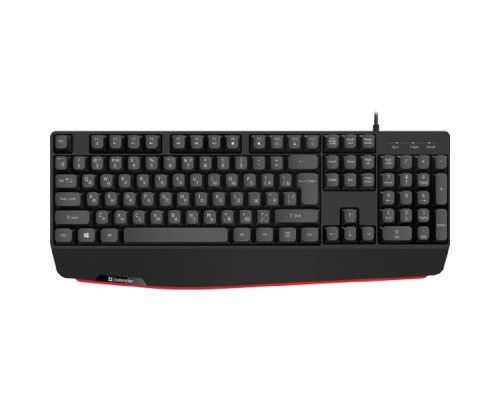 [Клавиатура] Defender Клавиатура Atom HB-546 RU,черный,104+FN,1.8м 