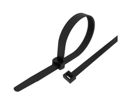 [Стяжки, крепежные материалы, маркеры] Rexant (87-0201) Стяжка нейлоновая морозостойкая 200x3,6мм, черная (100 шт/уп)