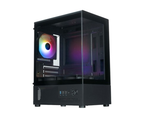 [Корпуса] Корпус XASTRA Q300M 3ARGB-C6 Black mATX/Aquarium/Screewless/ 3x120mm ARGB PWM FM fans/Argb+PWM HUB 6port/ Q300M-3FM12A-C6