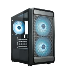 Корпус XASTRA  A303M 3ARGB-C6 Black mATX/Mesh/ tempered glass / 2x140mm + 1x120mm ARGB PWM fans/Argb+PWM HUB 6port/ Door/  A303M-2FC14A-1FC12A-C6-D