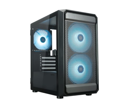 [Корпуса] Корпус XASTRA  A303M 3ARGB-C6 Black mATX/Mesh/ tempered glass / 2x140mm + 1x120mm ARGB PWM fans/Argb+PWM HUB 6port/ Door/  A303M-2FC14A-1FC12A-C6-D