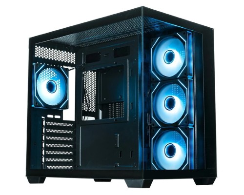 [Корпуса] Корпус XASTRA QW500 4ARGB-C10-UC Black ATX/Aquarium/Screewless/4x120mm ARGB PWM FM fans/Argb+PWM HUB 10port/Type-C/ QW500-4FM12A-C10-UC