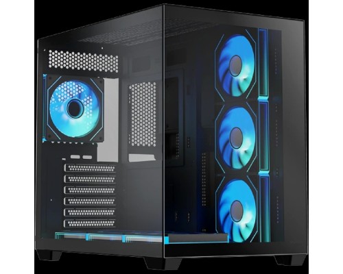 [Корпуса] Корпус XASTRA QW500 7ARGB-C10-UC Black ATX/Aquarium/Screewless/7x120mm ARGB PWM FM fans/Argb+PWM HUB 10port/Type-C/ QW500-7FM12A-C10-UC