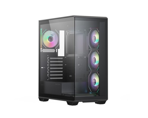 [Корпуса] Корпус XASTRA Q600 4ARGB-C10-UC Black ATX/Aquarium/Screewless/3x120mm ARGB PWM FM fans/Argb+PWM HUB 10port/Type C/ Q600-4FM12A-C10-UC