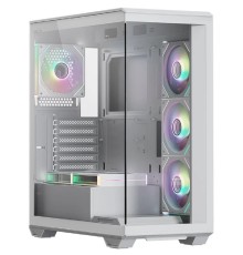 Корпус XASTRA Q600 6ARGB-C10-UC White ATX/Aquarium/Screewless/6x120mm ARGB PWM FM fans/Argb+PWM HUB 10port/ Type-C/ Q600-6FM12A-C10-UC-WH