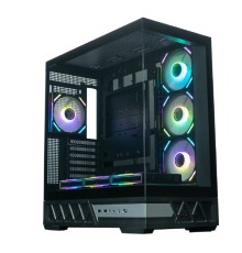 Корпус XASTRA Q700 7ARGB-FS-C10-UC Black ATX/Aquarium/Screewless/7x120mm ARGB PWM Daisy Chain FS fans/Argb+PWM HUB 10port/Type C / Q700-7FS12A-C10-UC