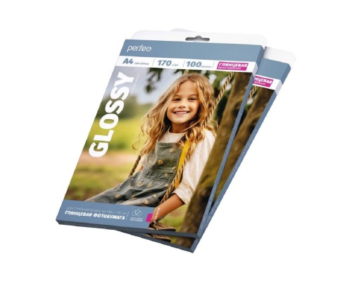 [фотобумага] Perfeo фотобумага А4 170 г/м2 глянцевая 100л (PF-GLA4-170/100) (G16)