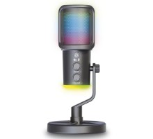 RITMIX RDM-178 USB Gaming Black {подк Type-C - USB A / Type-C, Jack 3,5 мм на наушники, подсветка, шумоподавление; размеры микрофона: 5 * 15* 5 см}