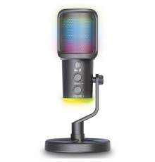 RITMIX RDM-178 USB Gaming Black {подк Type-C - USB A / Type-C, Jack 3,5 мм на наушники, подсветка, шумоподавление; размеры микрофона: 5 * 15* 5 см}