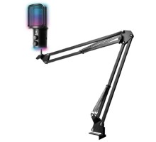 RITMIX RDM-278 USB Gaming Black {Подключение  Type-C - USB A / Type-C, Jack 3,5 мм на наушники; размеры микрофона: 5 * 15* 5 см}