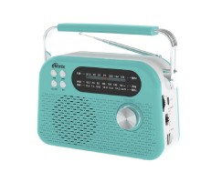 RITMIX RPR-045 AZURE {Радиоприёмник портатив. 3хдиапазонный FM/AM/SW, Bluetooth v.5.3, воспрс USB и с карт памяти micro SD (до 32Gb)}