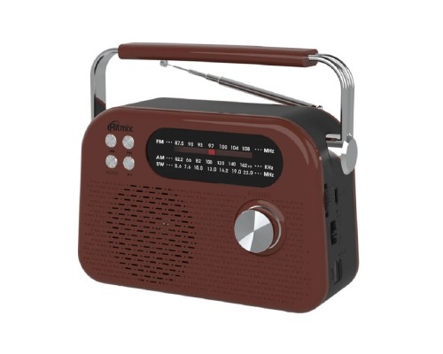 [Колонки] RITMIX RPR-045 CHOCOLATE {Радиоприёмник портив. 3хдиапазонный FM/AM/SW, Bluetooth v.5.3, воспроизв. с USB и с карт пам. micro SD (до 32Gb)}