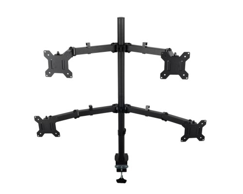 [Крепеж] Кронштейн для монитора Filum FL-DMT004FB черный, четыре монитора, VESA: 75/100, 10-30 дюйма, до 10 кг (00-01215493)