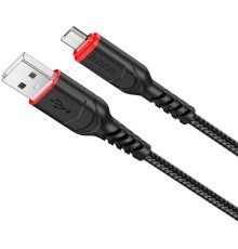 HOCO X59/ USB кабель Micro/ 2m/ 2.4A/ Нейлон/ Black