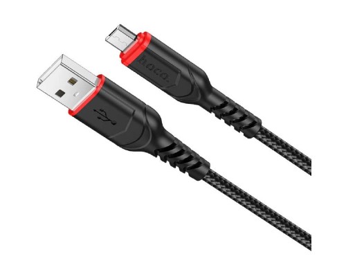 [кабели] HOCO X59/ USB кабель Micro/ 2m/ 2.4A/ Нейлон/ Black