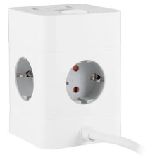 BURO BU-PTE4.1UC-W 1.5м (4 розетки) белый (коробка) {2090199}