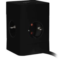 BURO BU-PTE4.1UC-B 1.5м (4 розетки) черный (коробка) {2090201}