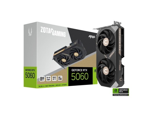 [Видеокарта] Видеокарта ZOTAC GAMING GeForce RTX 5060 AMP 8Gb DDR7 128 bit 2280/2550 MHz  3*DP/HDMI  2*FAN (ZT-B50600F-10M) RTL