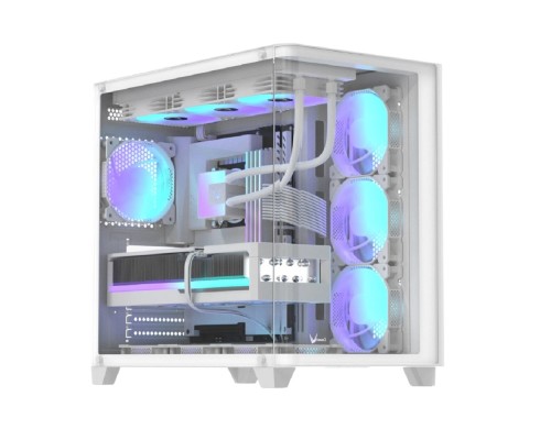 [корпус] Корпус Formula Crystal U2 белый без БП ATX 10x120mm 1xUSB2.0 1xUSB3.0 audio bott PSU