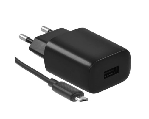 [Аксессуар] HOCO C134A/ Сетевое ЗУ + Кабель Micro 1m/ 1 USB/ Выход: 10.5W/ Black