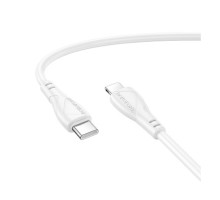 BOROFONE BX121/ PD кабель Type-C-Lightning/ 1m/ 27W/ Нейлон/ белый
