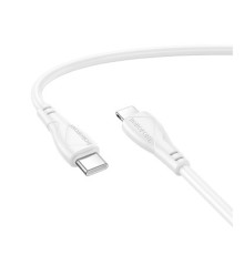 BOROFONE BX121/ PD кабель Type-C-Lightning/ 1m/ 27W/ Нейлон/ белый