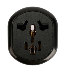 Cablexpert переходник питания универсальный 6в1, 16А, термостойкий PC пластик, черный, пакет (A-AC-UKEU-003B)