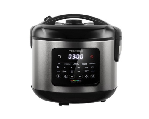 [Мультиварка] REDMOND MC128 Мультиварка, 500 Вт, 3 л, 14 программ, чёрный/ металлик