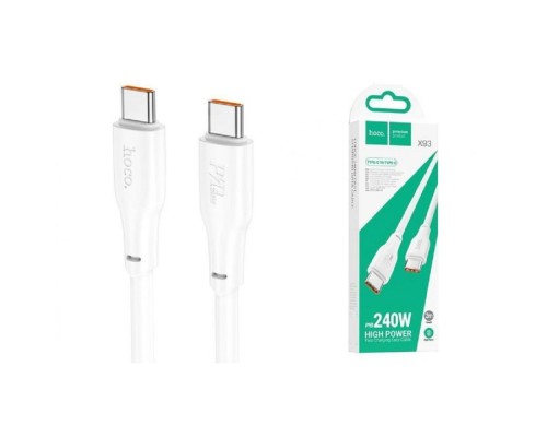 [кабели] HOCO X93/ PD кабель Type-C-Type-C/ 1m/ 60W/ белый