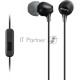 Гарнитура вкладыши Sony MDREX15APB.CE7 1.2м черный проводные (в ушной раковине)
