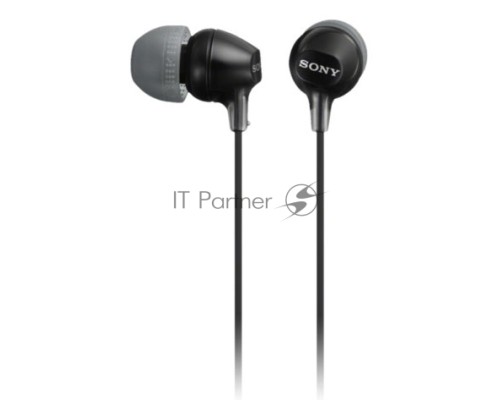 Гарнитура вкладыши Sony MDREX15APB.CE7 1.2м черный проводные (в ушной раковине)