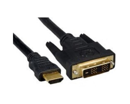 [кабели] Кабель HDMI-DVI Cablexpert CC-HDMI-DVI-7.5MC, 19M/19M, single link, медь, позол.разъемы, экран, 7.5м, черный, пакет