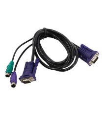 D-Link DKVM-CB/B1A Кабель KVM длиной 1,8 м с разъемами VGA и PS/2 для DKVM-4K/B