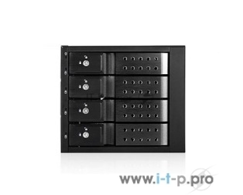 Опция к серверу Procase T3-304-SATA3-BK {Hot-swap корзина 4 SATA3/SAS 6Gb (черный) hotswap trayless aluminium mobie rack module (3x5,25) 1xFAN 80x15mm}