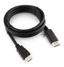 Кабель DisplayPort-HDMI Gembird/Cablexpert  1,8м, 20M/19M, черный, экран, пакет (CC-DP-HDMI-6)