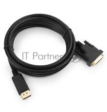Кабель DisplayPort-DVI Gembird/Cablexpert  3м, 20M/19M, черный, экран, пакет(CC-DPM-DVIM-3M)