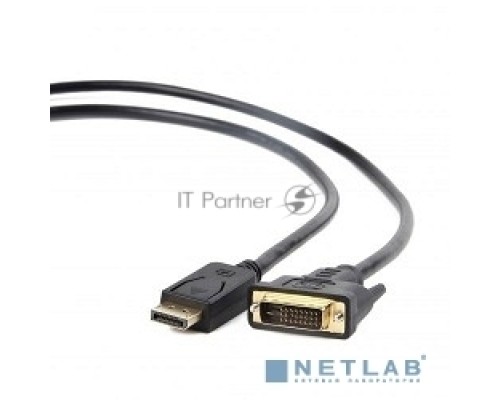 Кабель DisplayPort-DVI Gembird/Cablexpert  1м, 20M/19M, черный, экран, пакет(CC-DPM-DVIM-1M)